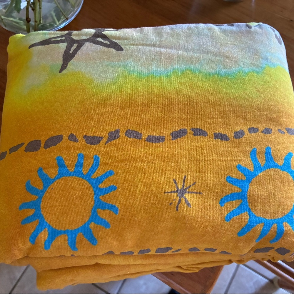 Urban Outfitters Yellow and Blue Duvet Cover